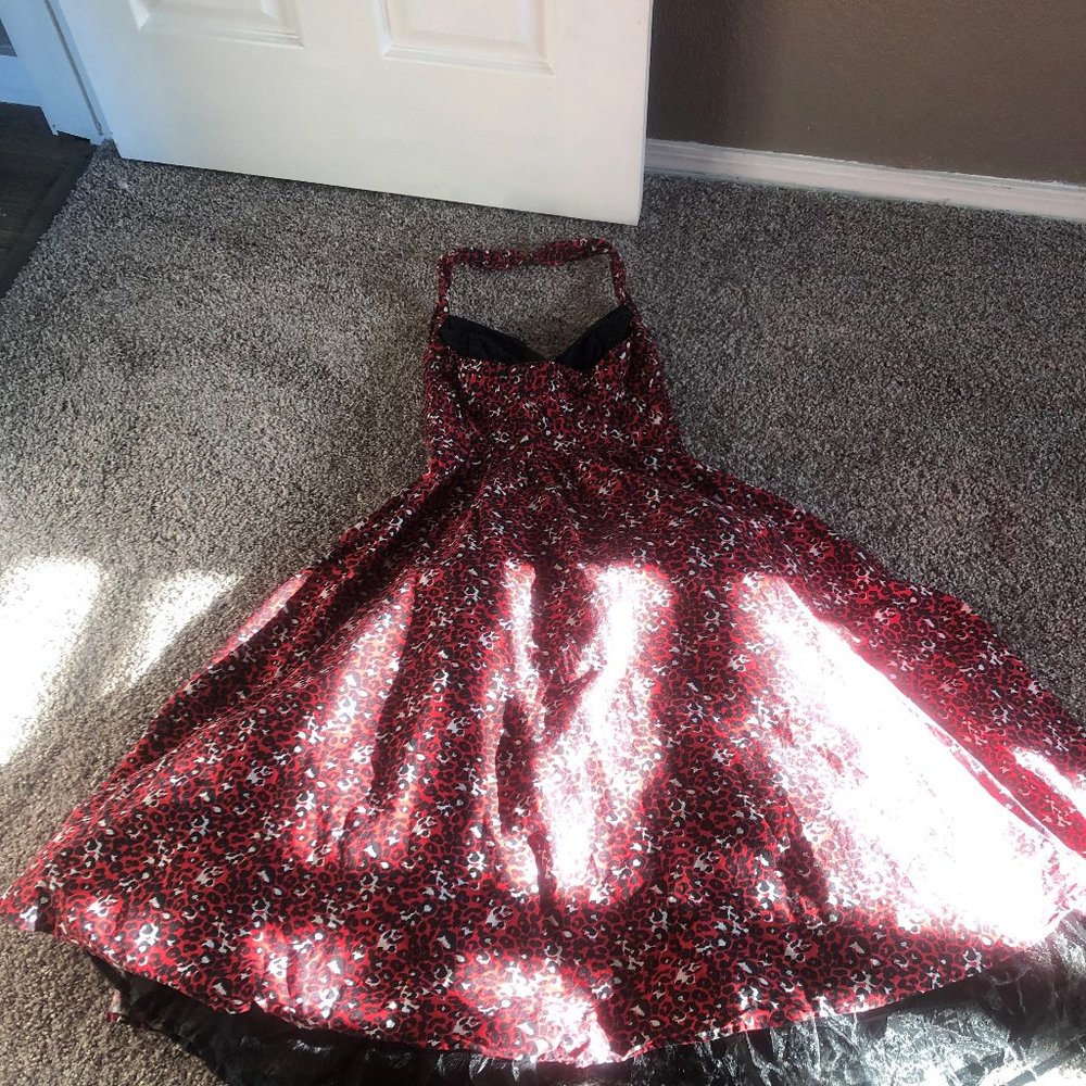 Stop Staring halter dress with swing skirt
